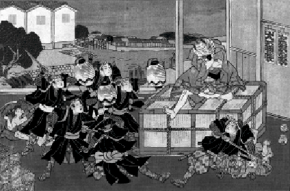 Chushingura, 47 ronin. Kuniteru (Sadashige) 1855.