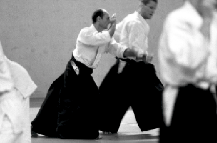 Aikido Training mit Franck Noel. Foto: Magnus Hartman.