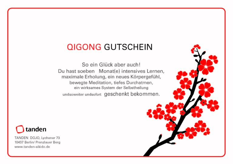 Gutschein Qigong zum Verschenken