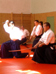 Iaido Schwert-Training. Aikido Seminar Berlin Takemori Sensei 2006