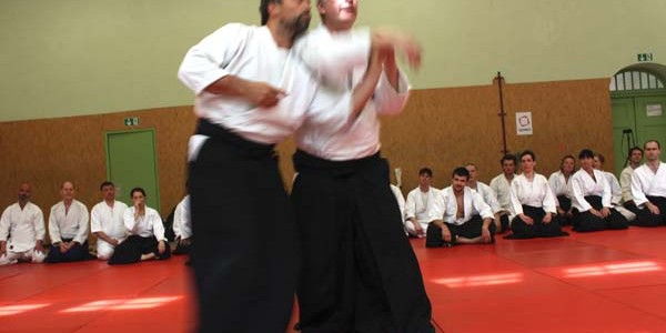 Kokyuho Stefan und Konstantin beim Aikido Seminar in Berlin, April 2015