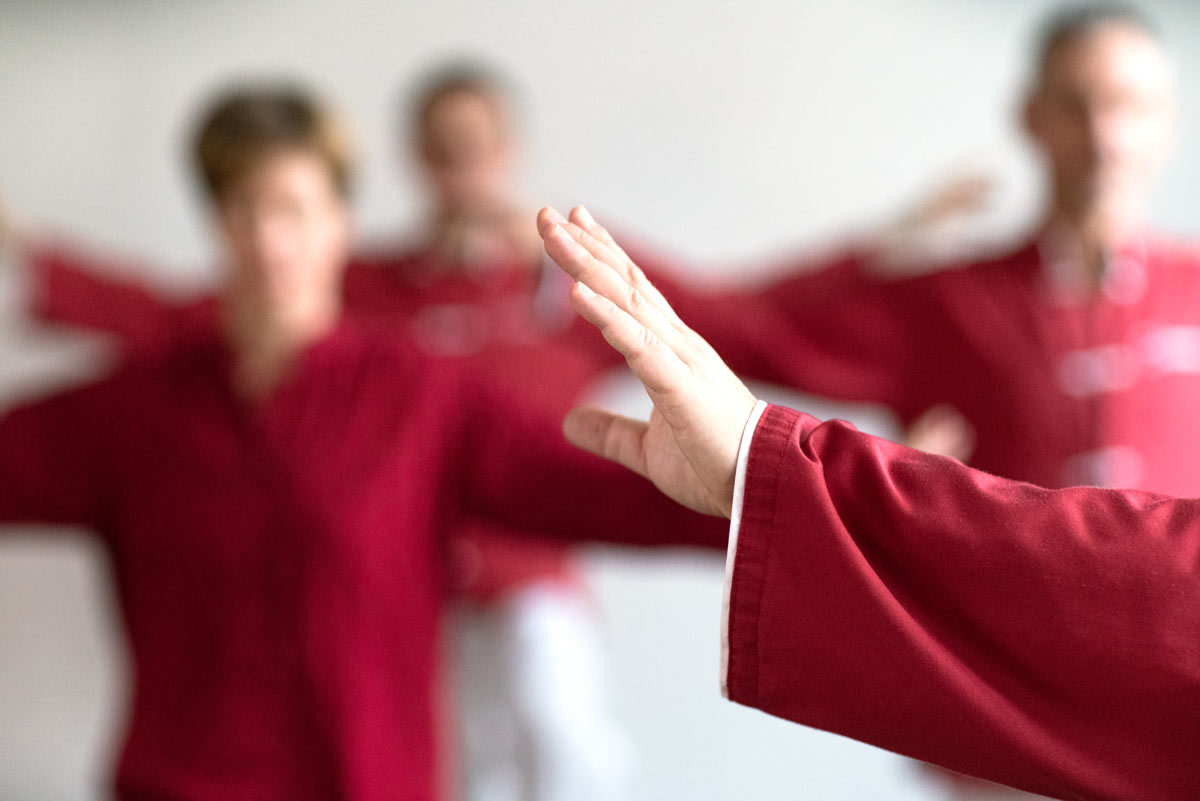 Qigong üben in der Gruppe