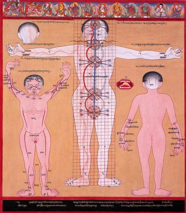 Chakren, Leitbahnen, Energiekanäle im tibetischen Buddhismus, Yoga Chakren, Leitbahnen, Energiekanäle im tibetischen Buddhismus, Yoga